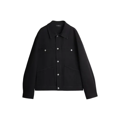 Dupu Contracted Denim Jacket Men's Black