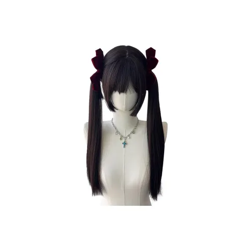 YOSEE Медуза Голова Черный длинный Straight Forest Натуральный Принцесса Cut Парики