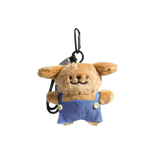 CHUNTUSHU Милый Коричневый Нагрудник и бандаж Щенок Куклы Плюшевый Брелок 10 см Высота