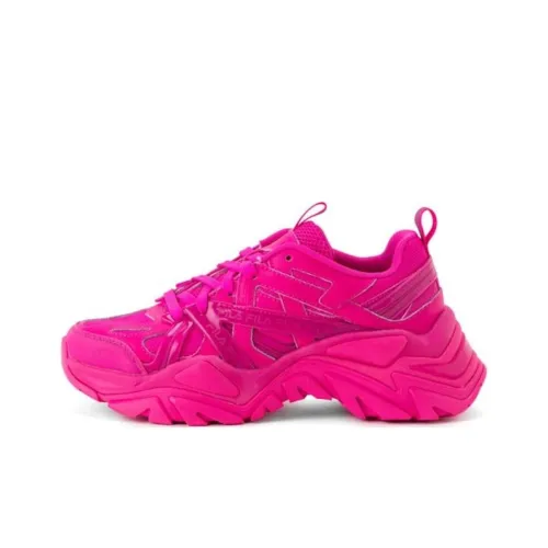 FILA Electrove 2 Амортизация Износостойкий Низкий Топ Толстая Подошва Кроссовки Женские Розовые