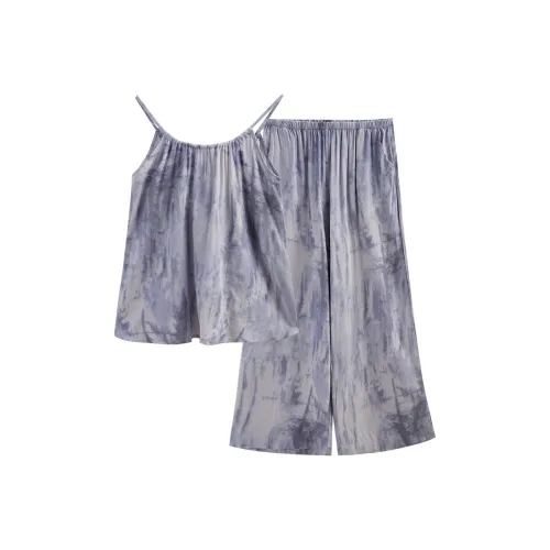 Same Language Пижамный комплект Женские Бумага Белый · Тонкий Чернильный