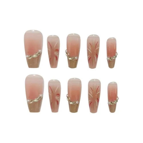 MAXFINE False Nail Длинный Ледяной Прозрачный Градиент 30 мм 10 шт