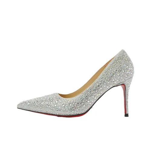 Houseofavenues Moment OF Holding Flowers Узкий каблук Высокие каблуки Женские Блестящий Серебряный