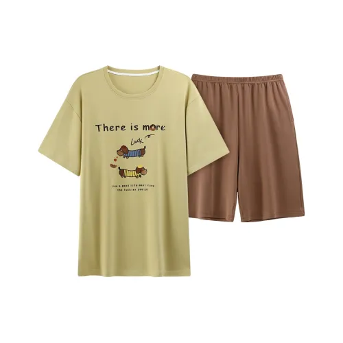 Gongdie Зеленый Мужской Мужской Пижамные комплекты