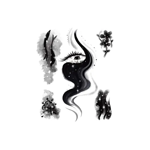 SHITIAN Космос Призрачный Травяной Наклейка для Татуировки