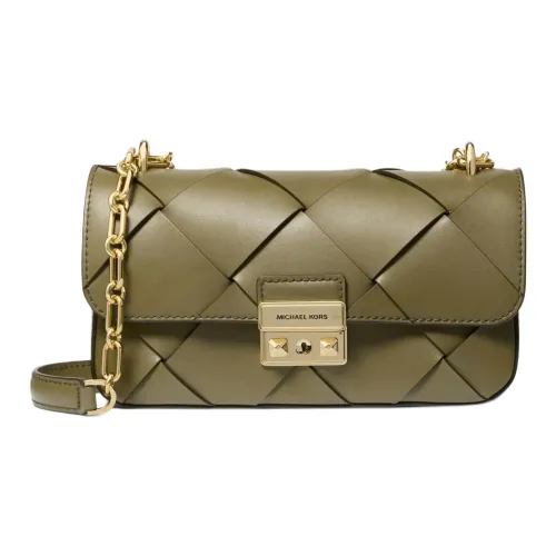 MICHAEL KORS Tribeca Коровья кожа Сумка через плечо Маленькая Женская Армейский зеленый