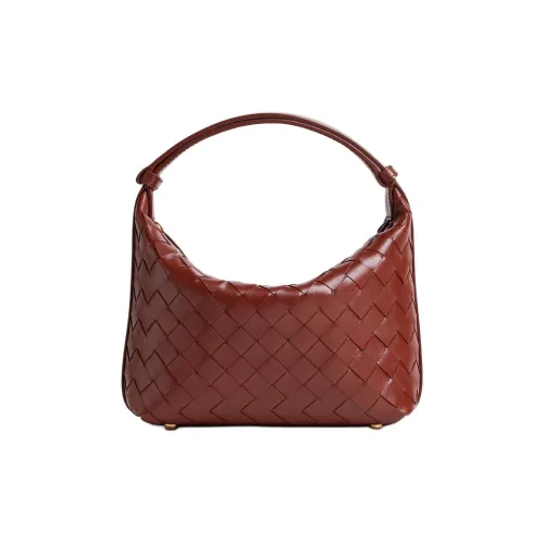 Bottega Veneta Wallace Коровья кожа Сумка Обычный Женские Сапеле Красный