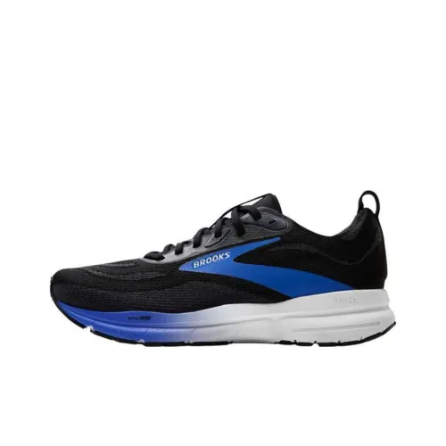 Brooks Trace 4 Slip-Resistant Abrasion-Resistant Low Top Casual City Commute Running Shoes Men's Black Blue Брэдс Трейс 4 Противоскользящий Устойчивый к Износу Низкий Топ Повседневный Городской Коммутирование Беговые Кроссовки Мужские Черный Синий