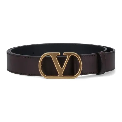 Valentino Телячья кожа Кожаные ремни Мужской Коричневый Ширина корпуса 3 см