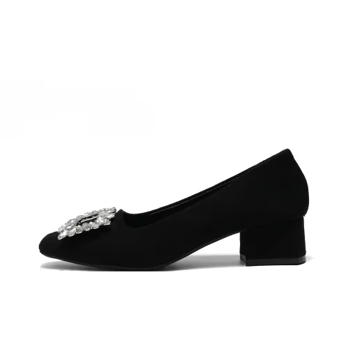 Be Good Грубый каблук Высокие каблуки 5 см Женские Черный