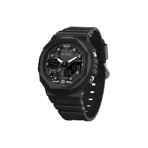 Rlychee Электронный + Кварц Механизм TPU Ремешок Часы Унисекс Черный Циферблат