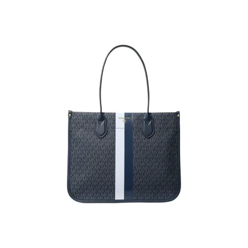 MICHAEL KORS Heidi Покрытый холст Сумка на плечо Большая Женская Морской синий