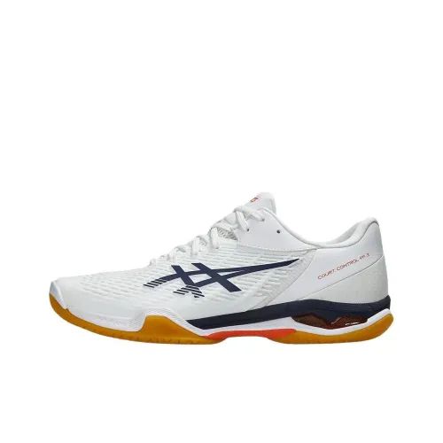 Asics Court Control Ff 3 Бадминтонная обувь Низкий топ Белый Синий Мужской