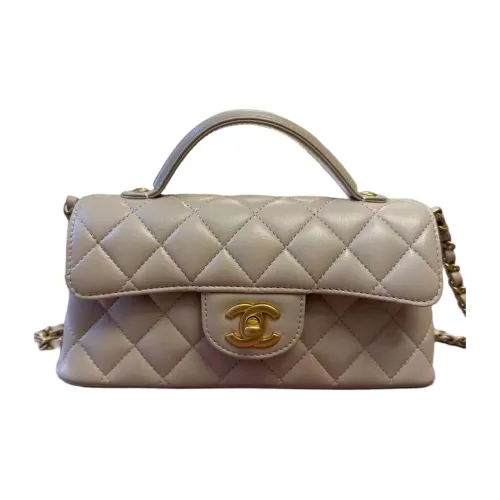 CHANEL Sheepskin One Shoulder Bag Женская Бежевая