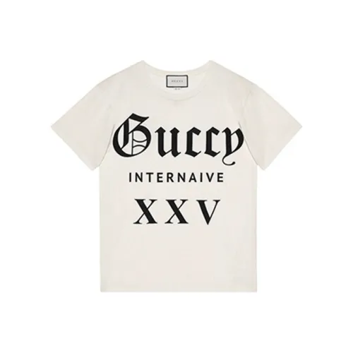 GUCCI Guccy Collection T-Shirt Unisex Ecru