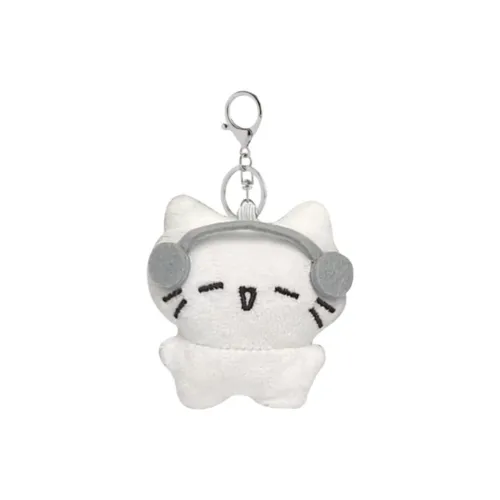 Куклы и медведи танцуют Cute Cartoon Белый Котенок с наушниками плачущий котенок Куклы Подвеска Плюшевая кукла 6 см 25 см Высота