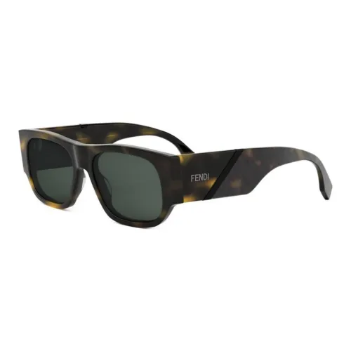 FENDI Plastic Square Sunglasses Unisex Tortoiseshell