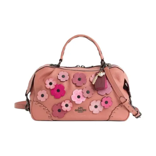 COACH SATCHEL Кожа Сумка через плечо Сумка Большая Женская Светлый Персик