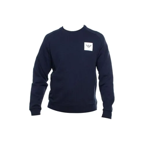 EMPORIO ARMANI Темно-синие мужские свитшоты