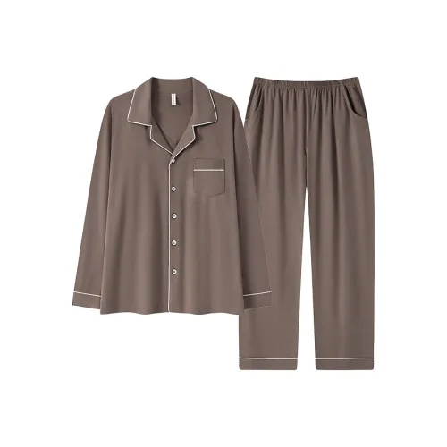 Cotton Gene Пижамный комплект Мужской Кофейный