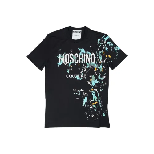 MOSCHINO Мужские черные T-рубашки