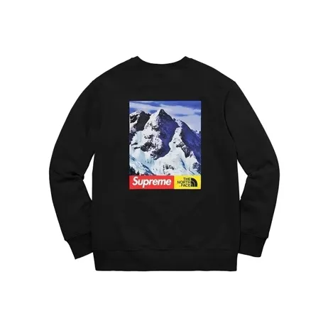 Supreme FW17TNF Коллаборация Коллекция Толстовка Унисекс Черный