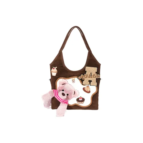 BILING ПУ (полиуретан) Сумка-тоут Большая Женская Кофейного цвета