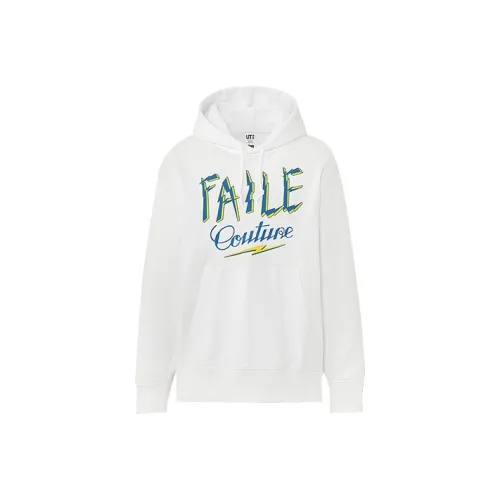 UNIQLO Белый Унисекс Свитшоты