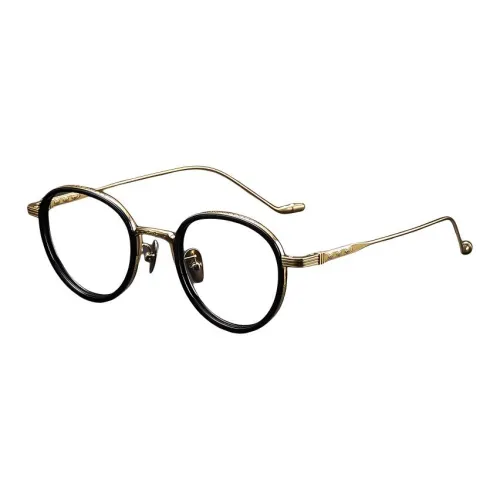 Sagawa Пластиковая оправа Чистый титан Круглые оправы для очков Унисекс