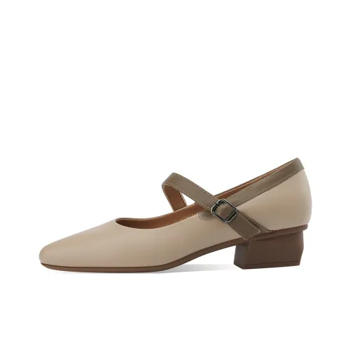 OCCAMAN Грубый каблук Туфли Мэри Джейн Женские