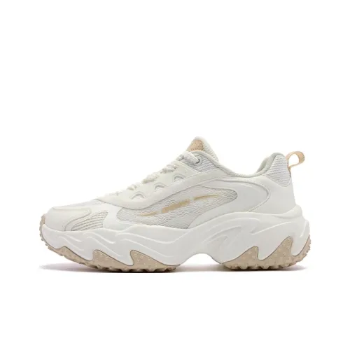 QIAODAN Spriggle Bunny V Шокабсорберы Устойчивый к истиранию Низкий Топ Кэжуал Женские Белый Коричневый