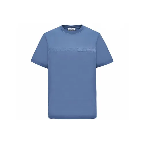 Stone Island Мужская футболка пыльно-голубого цвета