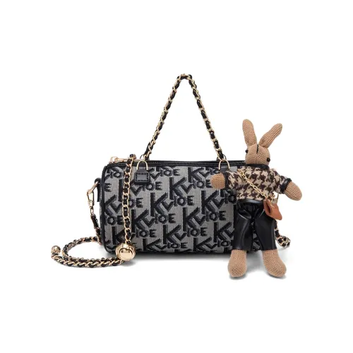 CLEVER KETCH Холщовая сумка цилиндрическая сумка женская сумка черный кофейный