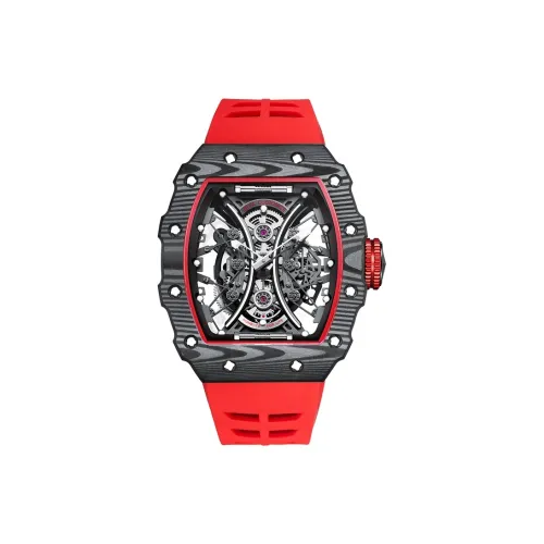 GEYA Автоматический механический механизм Мужские часы Engine Collection 50мм*20мм*17мм Черный