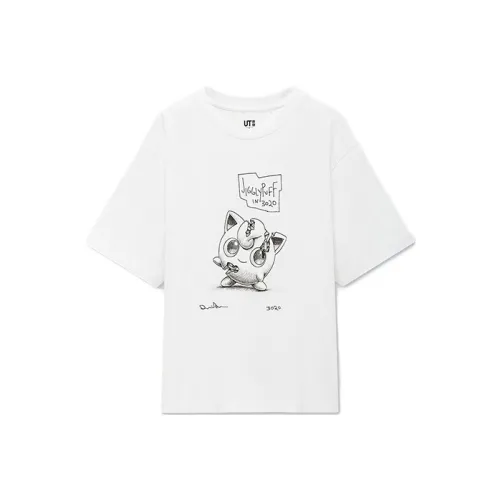 UNIQLO x Pokémon Коллаборация T-рубашка Женская Белая