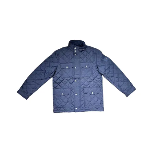 Tommy Hilfiger FW24 Хлопковый пуховик Мужской Темно-синий