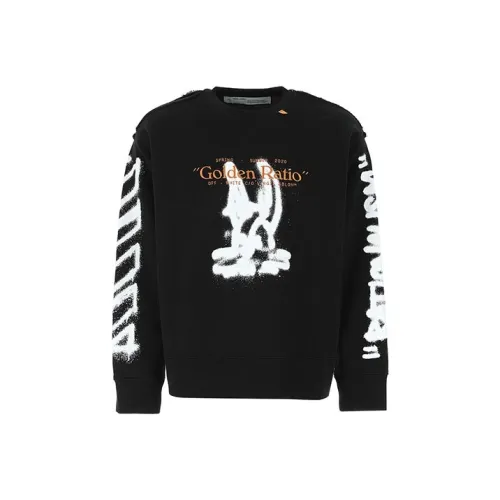 Off Белый SS20 Черный Мужские Толстовки