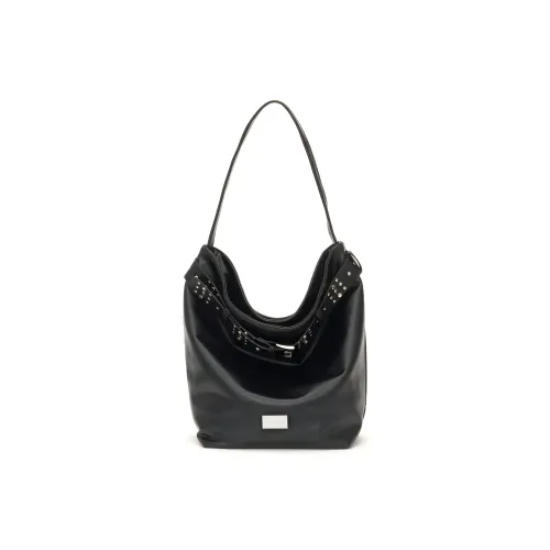 BONSAI STUDIO Микрофибра Через плечо Сумка Сумка через плечо Стандартная Женская Черная