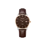 Розовое золото, ободок, циферблат кофейного цвета