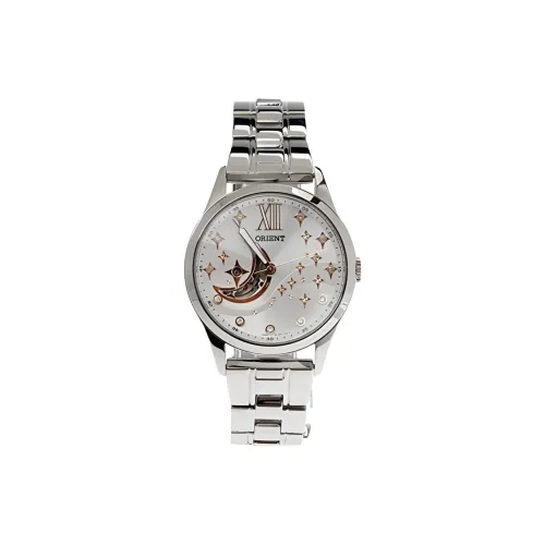 ORIENT Автоматический Механический Movement Женские Часы 37 мм Серебряные