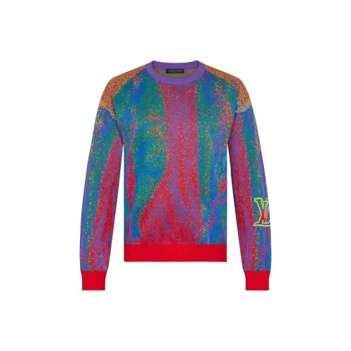 LOUIS VUITTON Новые ежеквартальные продукты LV Толстовка Мужская Оранжевая Красная