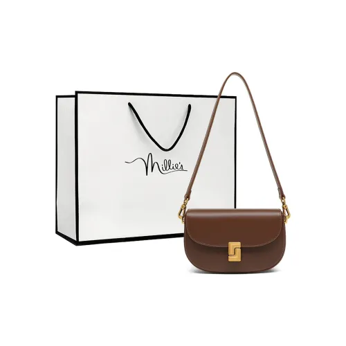 MILLIE'S Сумка из коровьей кожи с синтетической кожей седло сумка через плечо женская кофейного цвета