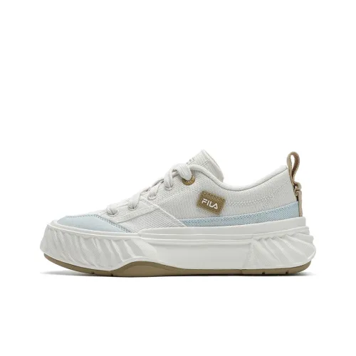 FILA Fosso Low Top Canvas Shoes Молочно-белый/Ледяной Flow Синий Женские