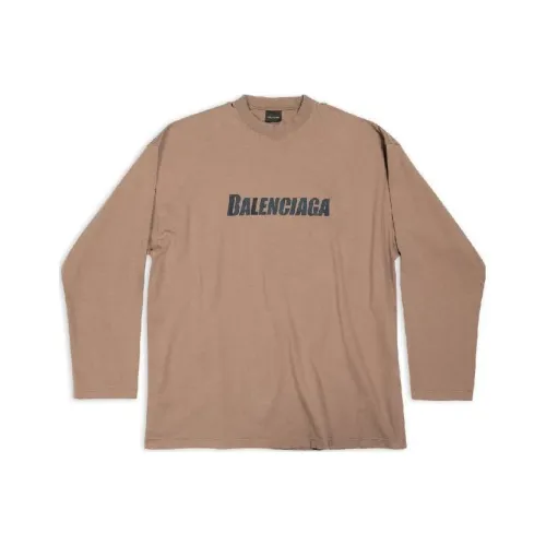 Balenciaga Повседневный Свободный крой Длинный рукав с принтом букв Рубашка Мужская Хаки