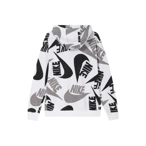 Nike Толстовка Мужская Черный Белый