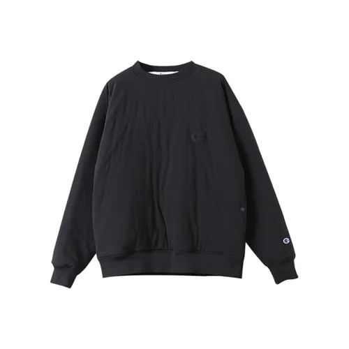Champion Круглый вырез Стандартный Свитшот Японская версия Унисекс Черный