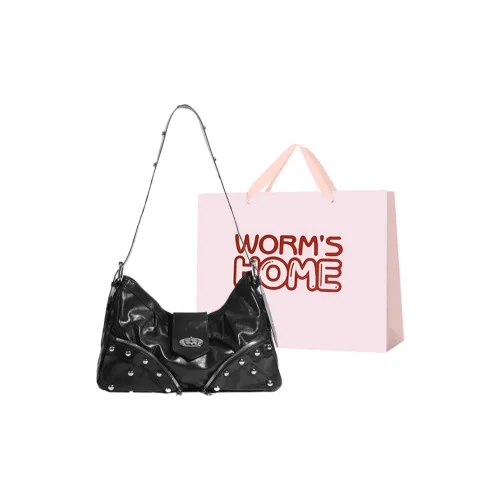 Worm's Home Сумка через плечо из искусственной кожи женская черная