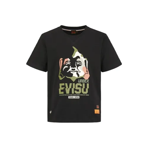 EVISU SS20 Круглый вырез Облегающий Прямой крой Короткий рукав Т-рубашка Мужская