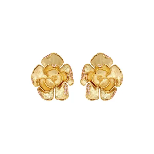 OSCAR DE LA RENTA Серьги из стекла женские золотые