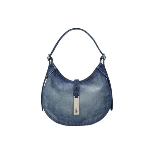 Polo Ralph Lauren Polo ID Хлопок Пельмени Сумка Плечевая Сумка Стандартная Женская Синяя